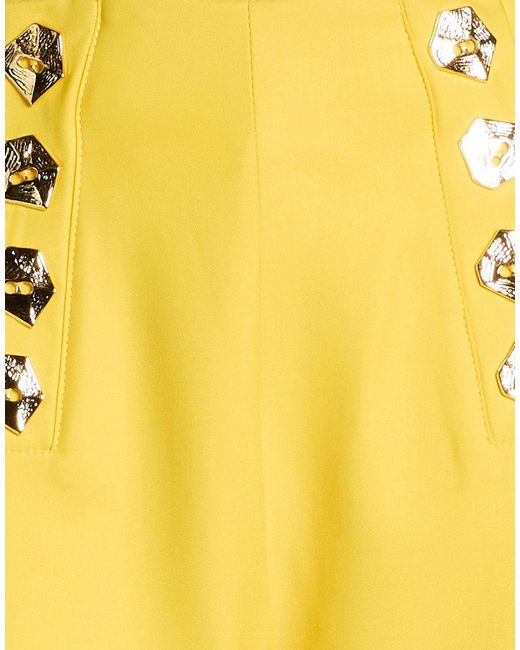 Violante Nessi Yellow Pants Wool, Polyamide, Elastane