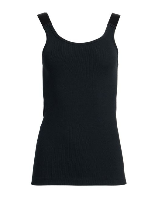 Helmut Lang Black Tank Top Modal, Elastane