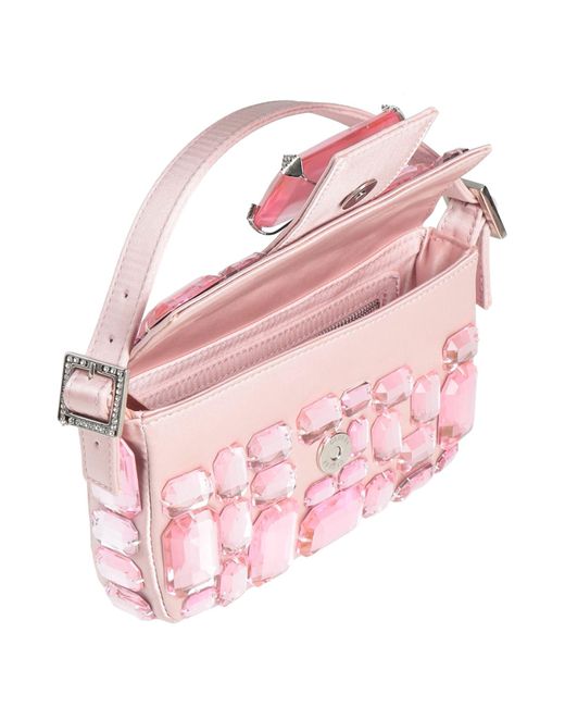 Gedebe Pink Handbag Textile Fibers