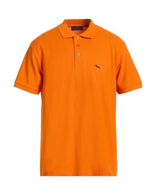 Harmont & Blaine Orange Polo Shirt Cotton for men