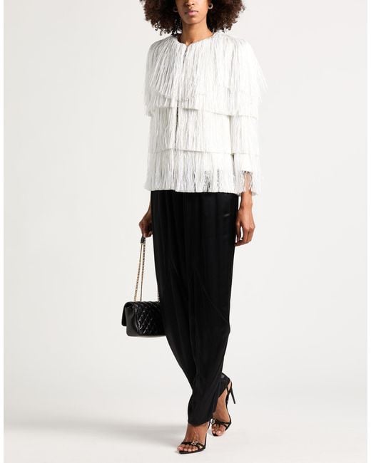 Elisabetta Franchi White Ivory Jacket Cotton, Viscose, Polyamide
