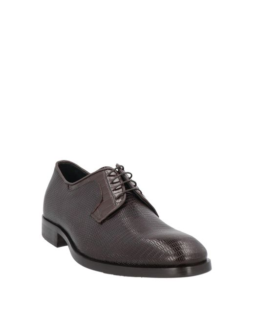 Giovanni Conti Brown Dark Lace-Up Shoes Soft Leather for men