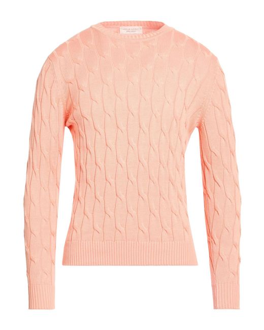 FILIPPO DE LAURENTIIS Pink Apricot Sweater Cotton for men