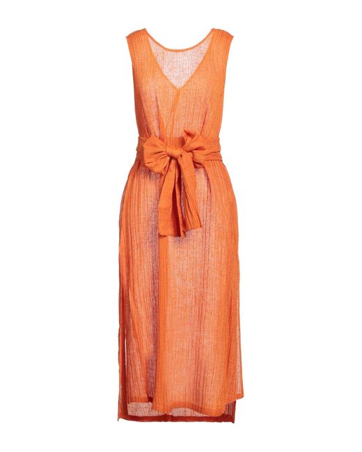 Pierantonio Gaspari Orange Midi Dress