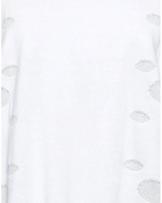 Rossopuro White Sweater Cotton, Viscose, Polyamide, Polyester