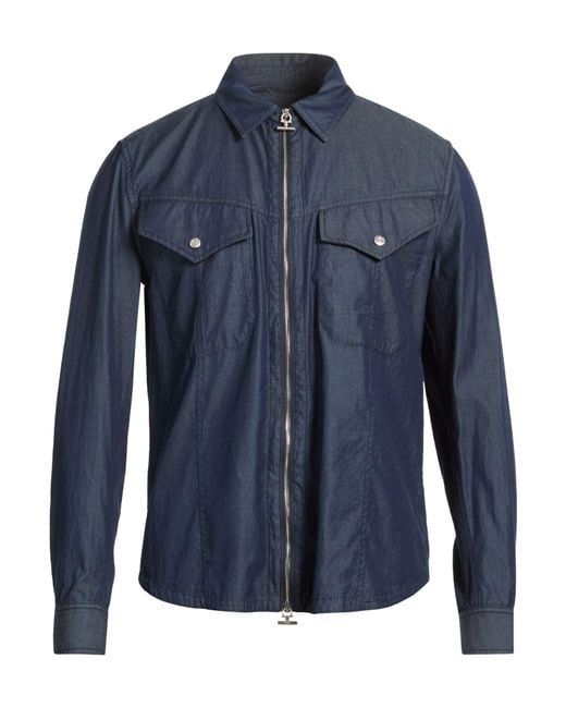 Ferragamo Blue Denim Outerwear Cotton for men