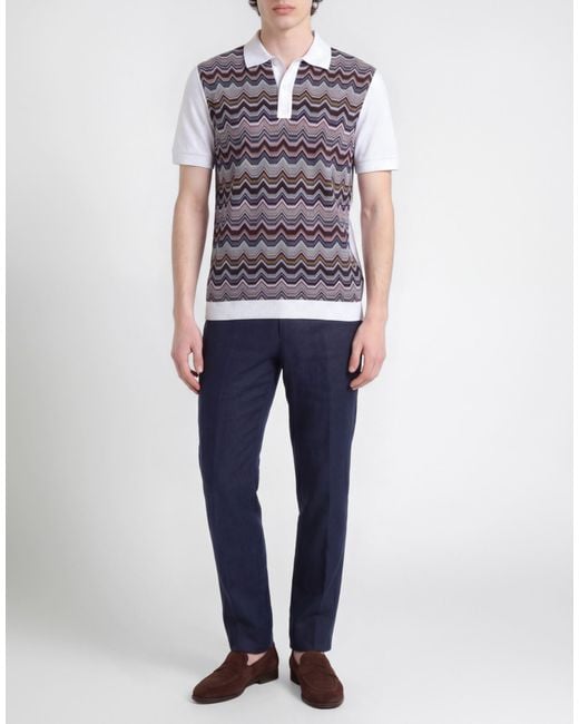 Missoni White Polo Shirt Cotton for men
