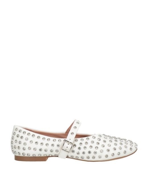 Divine Follie White Ballet Flats
