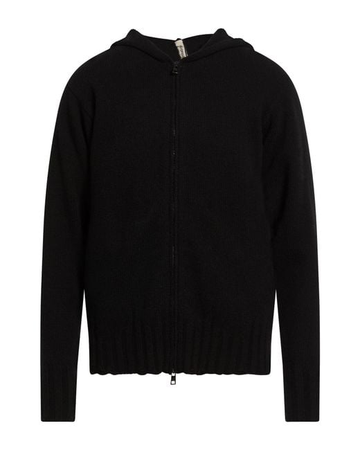 Giorgio Brato Black Cardigan Wool for men
