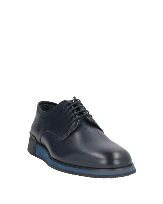 Cerruti 1881 Blue Lace-Up Shoes Calfskin for men