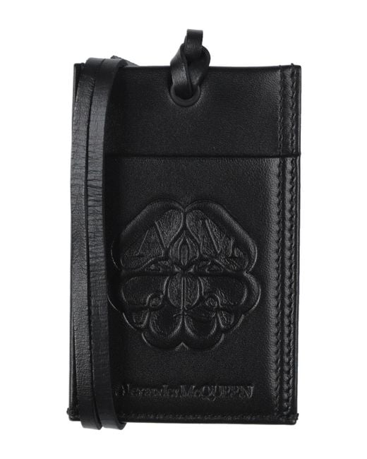 McQueen Black Cardholder Leather