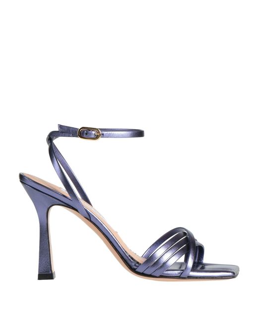 FRANCESCO SACCO Blue Sandals Leather