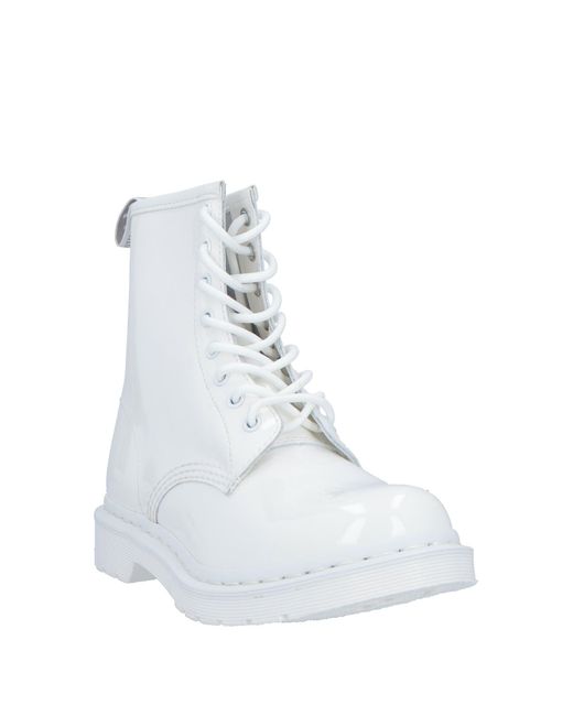 Dr. Martens White Ankle Boots