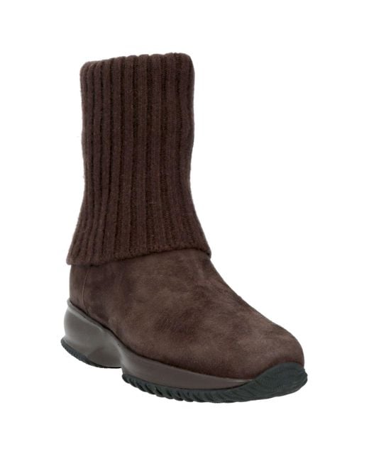 Hogan Brown Ankle Boots