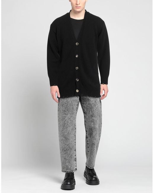 Amaranto Black Cardigan for men