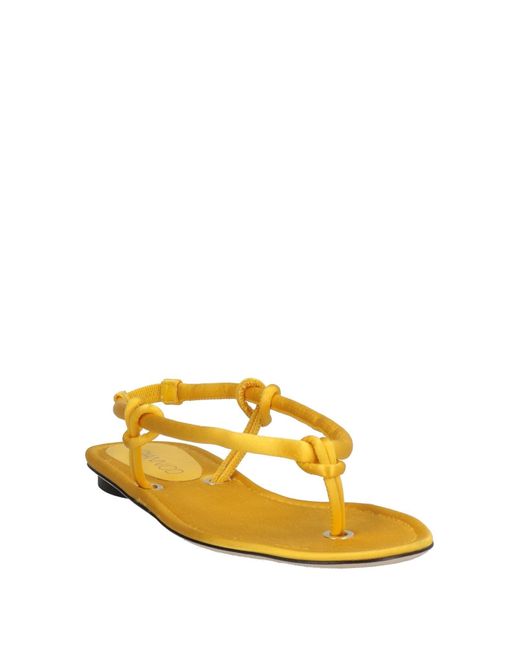 Giannico Yellow Thong Sandal