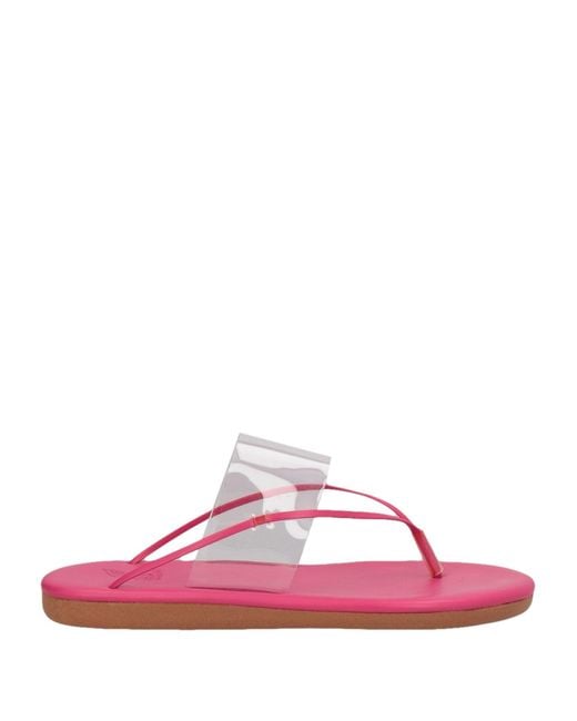サンダル・ミュール ANCIENT GREEK SANDALS Skin pink leather Iris thong slippers Ancient Greek Sandals Skin Pink Leather Iris Thong Slippers