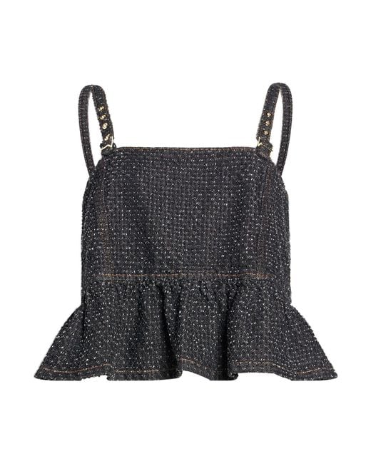 Ganni Black Top Organic Cotton