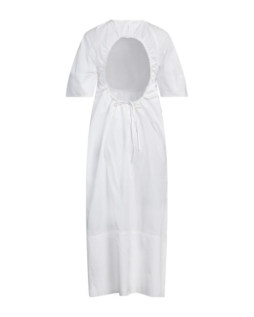 Jil Sander White Midi Dress