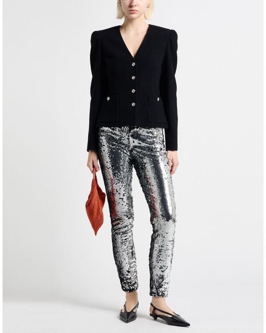 Alessandra Rich Black Jacket Virgin Wool, Polyamide