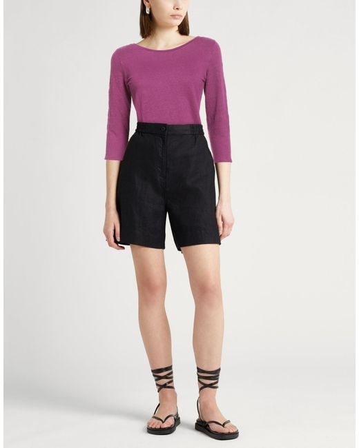 Majestic Filatures Purple Mauve T-Shirt Linen, Elastane