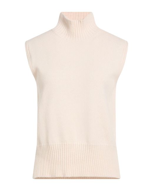 Anneclaire White Turtleneck Wool, Cashmere