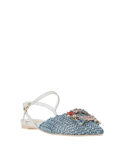 Ras Blue Ballet Flats