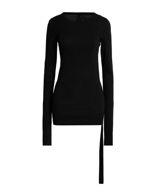 Rick Owens Black T-Shirt Cotton