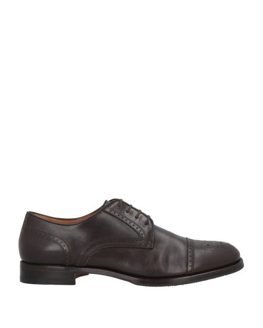 Moreschi Brown Lace-Up Shoes Soft Leather for men