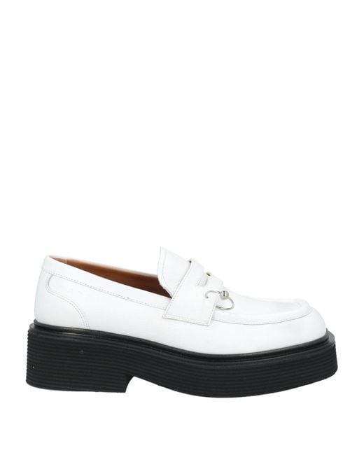 Marni White Mokassin