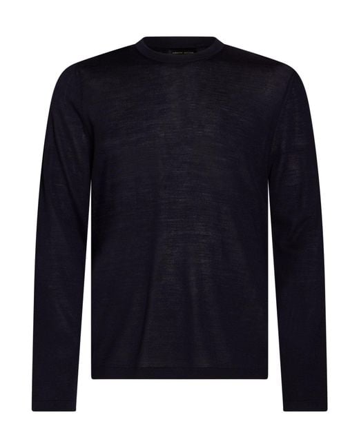 Pullover Roberto Collina pour homme en coloris Blue