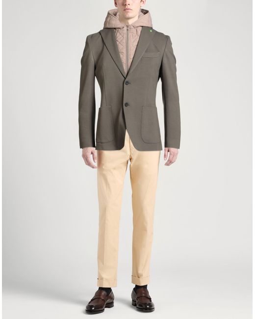 Barbati Gray Jacket Viscose, Polyamide, Elastane for men
