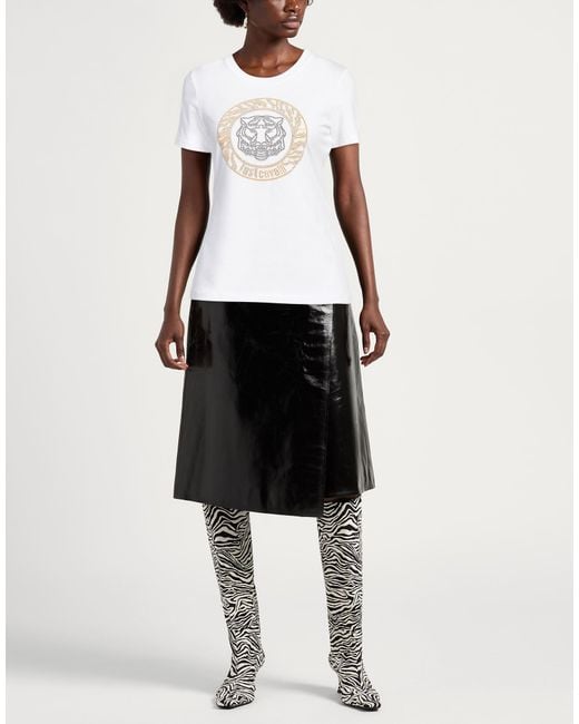 Just Cavalli White T-Shirt Cotton, Elastane
