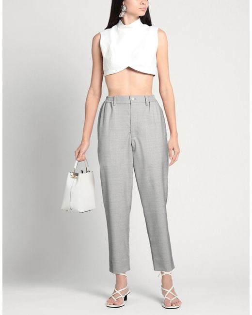 Comme des Garçons Gray Pants Wool