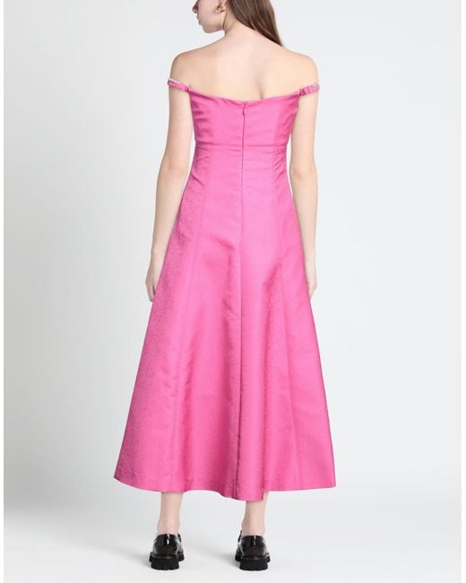 Self-Portrait Pink Midi Dress