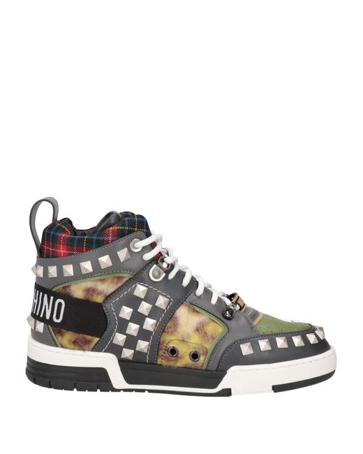 Moschino Green Sneakers Textile Fibers for men