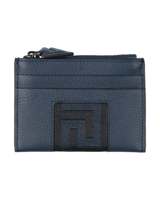 Tarjetero Versace de hombre de color Blue