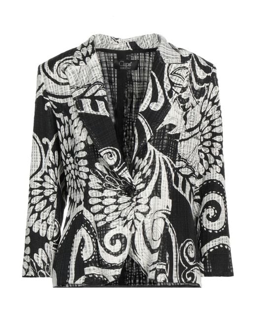 Clips Silk Suit Jacket in Black Lyst