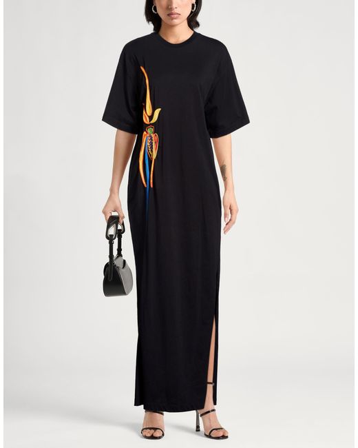 Stella Jean Black Maxi Dress Cotton