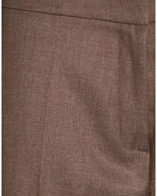 Clips Brown Light Pants Polyester, Viscose, Elastane