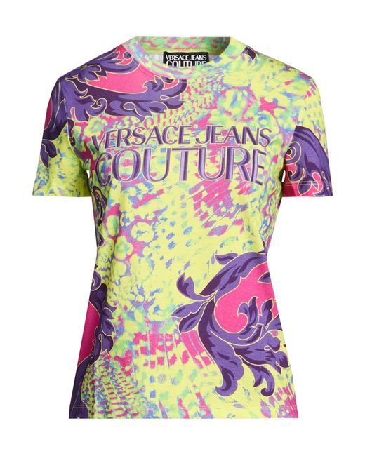 Versace Jeans Couture Purple T-Shirt Cotton
