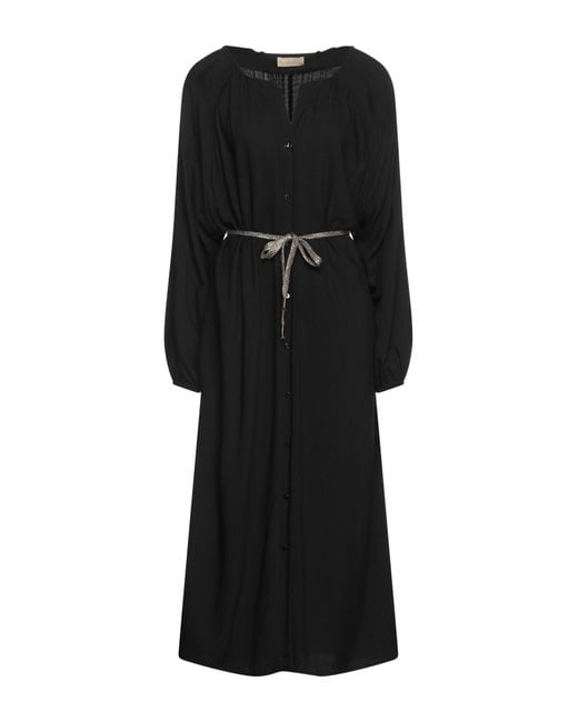 Momoní Synthetic Midi Dress in Black | Lyst