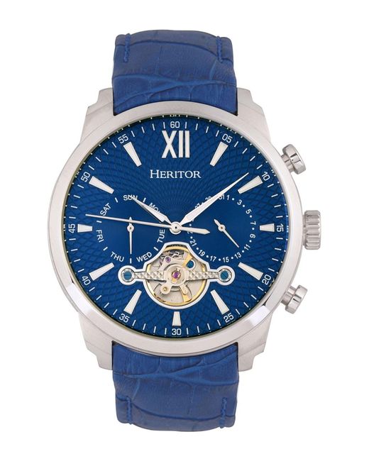 Reloj de pulsera Heritor de hombre de color Blue