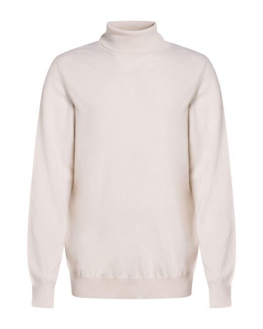 Gran Sasso White Turtleneck Cashmere for men