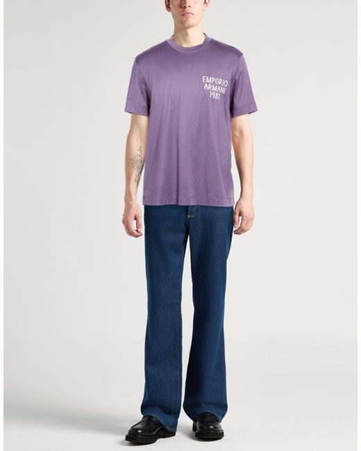 Emporio Armani Purple T-Shirts for men