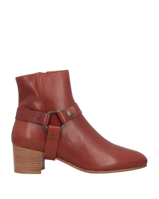 Sessun Red Ankle Boots