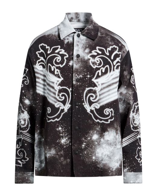 Versace Jeans Couture Black Jacket Cotton, Elastane for men