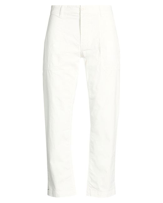 Modfitters White Pants Cotton, Elastane for men