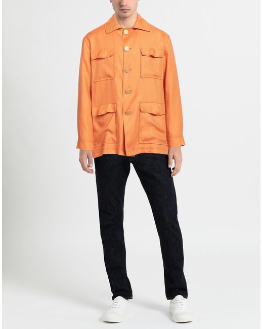 Tagliatore Orange Shirt for men