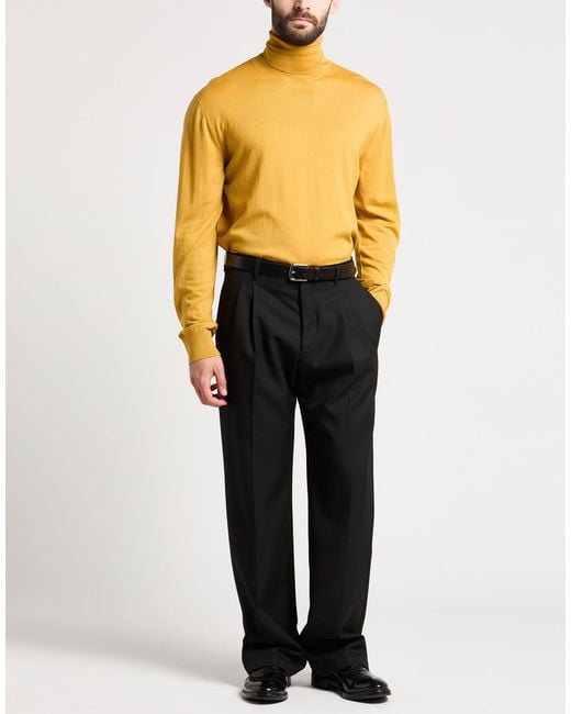 Dolce & Gabbana Yellow Turtleneck Virgin Wool for men
